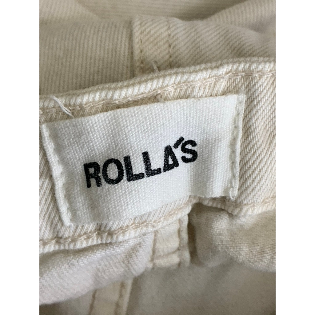 ROLLA'S JEANS Women's Off-White High-Rise Original Straight Denim Jean SZ 26