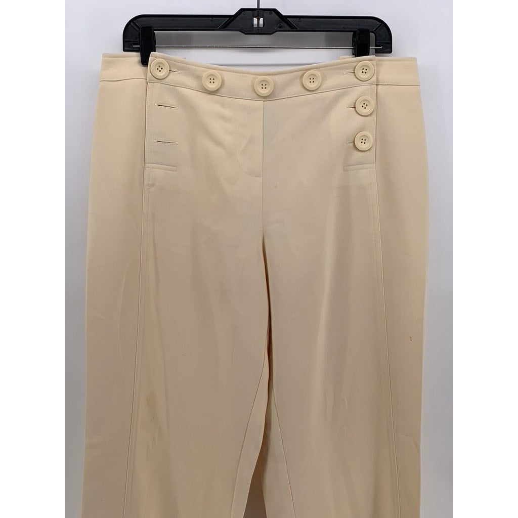 INC INTERNATIONAL CONCEPTS Women's Beige Button-Front Pants SZ 12