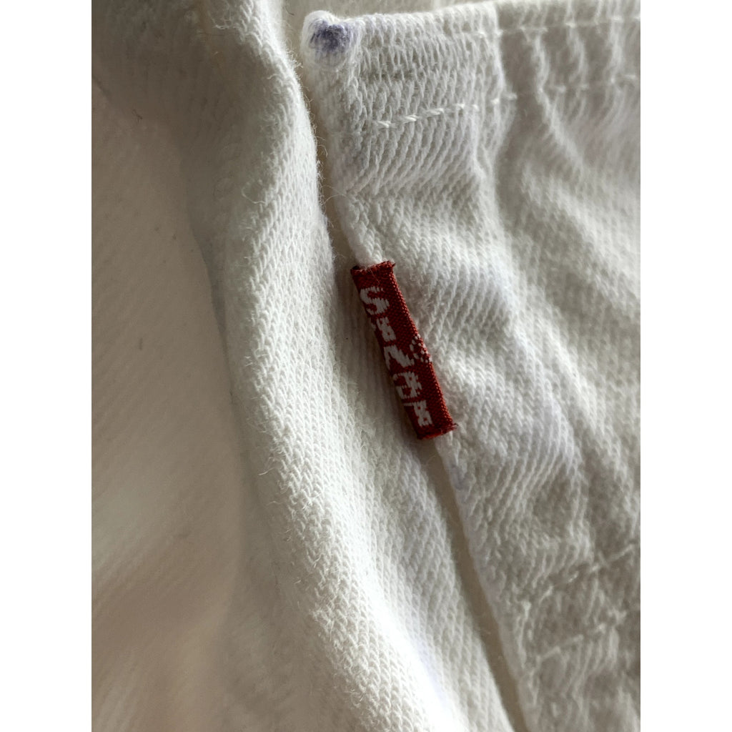 LEVI'S Women's White Vintage 501 Short Slim-Leg Button-Fly Five-Pocket Jean SZ23