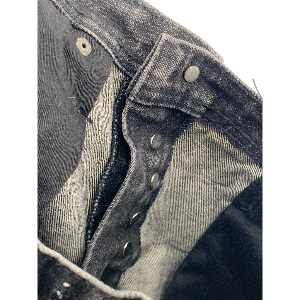 THE UNBRANDED BRAND Men's Black UB204 14.5oz Selvedge Tapered Jeans SZ 34