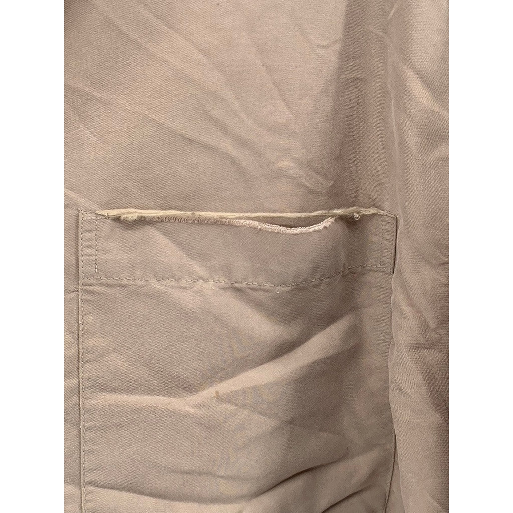 METROPOLITAN By LORD & TAYLOR Men's Beige Button-Up Long Sleeve Shirt SZ M