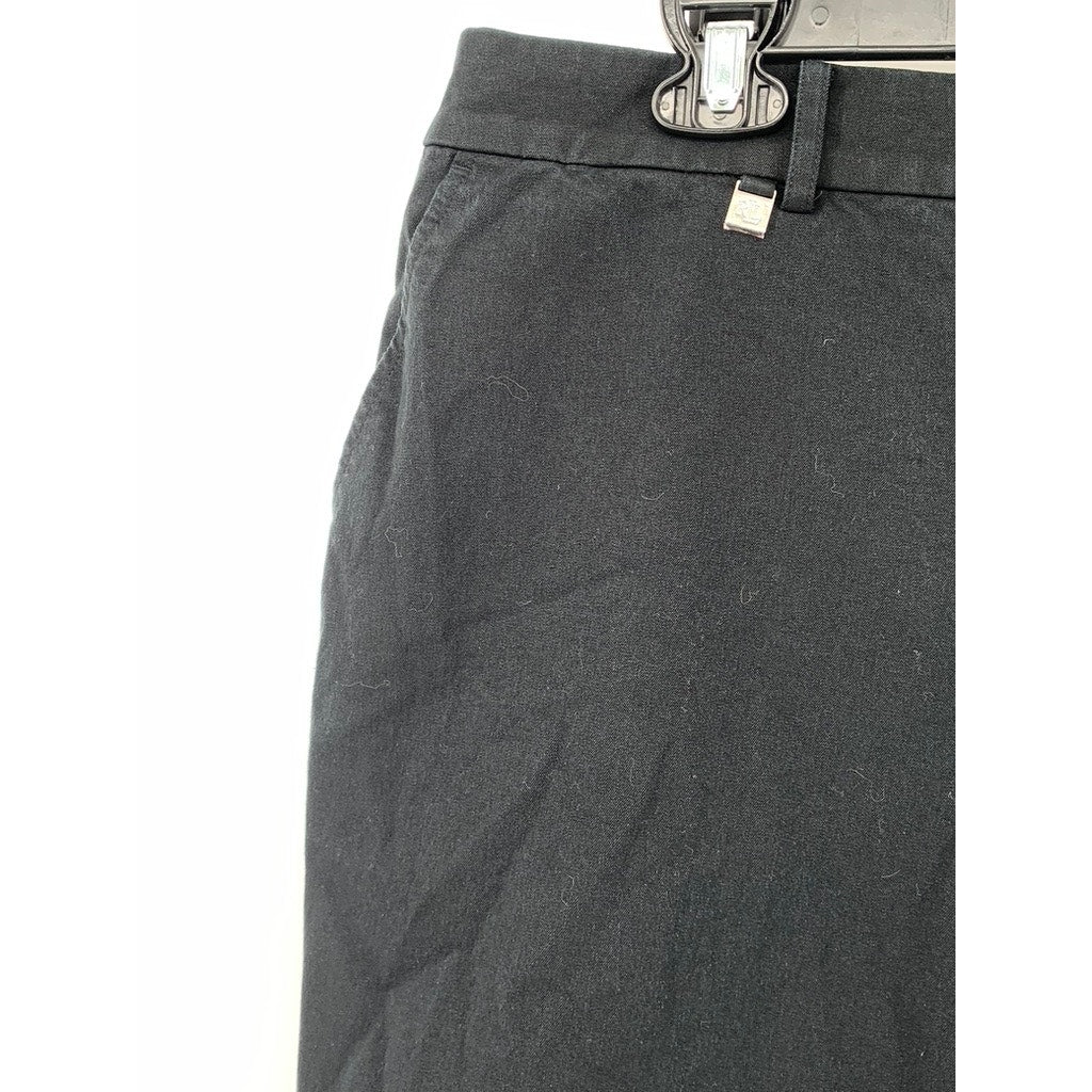 LAUREN RALPH LAUREN Women's Plus Size Black Solid Bermuda Shorts SZ 18W