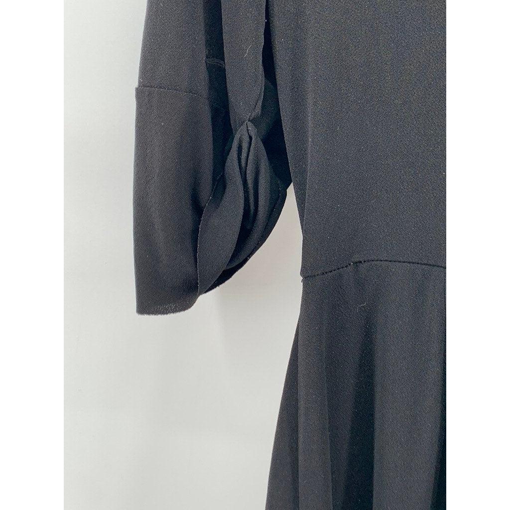APT. 9 Women's Black Surplice Elbow-Sleeve Mini Dress SZ M