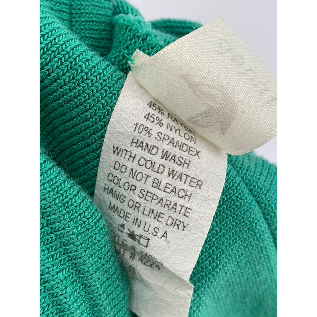 DEBUT Women's Green Solid Bodycon Mini Skirt SZ S