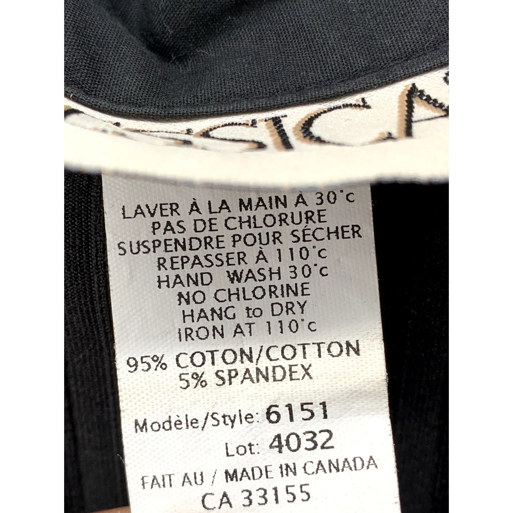 JESSICA Women's Vintage 90's Black Wide-Rib Long Sleeve Button-Up Top SZ L