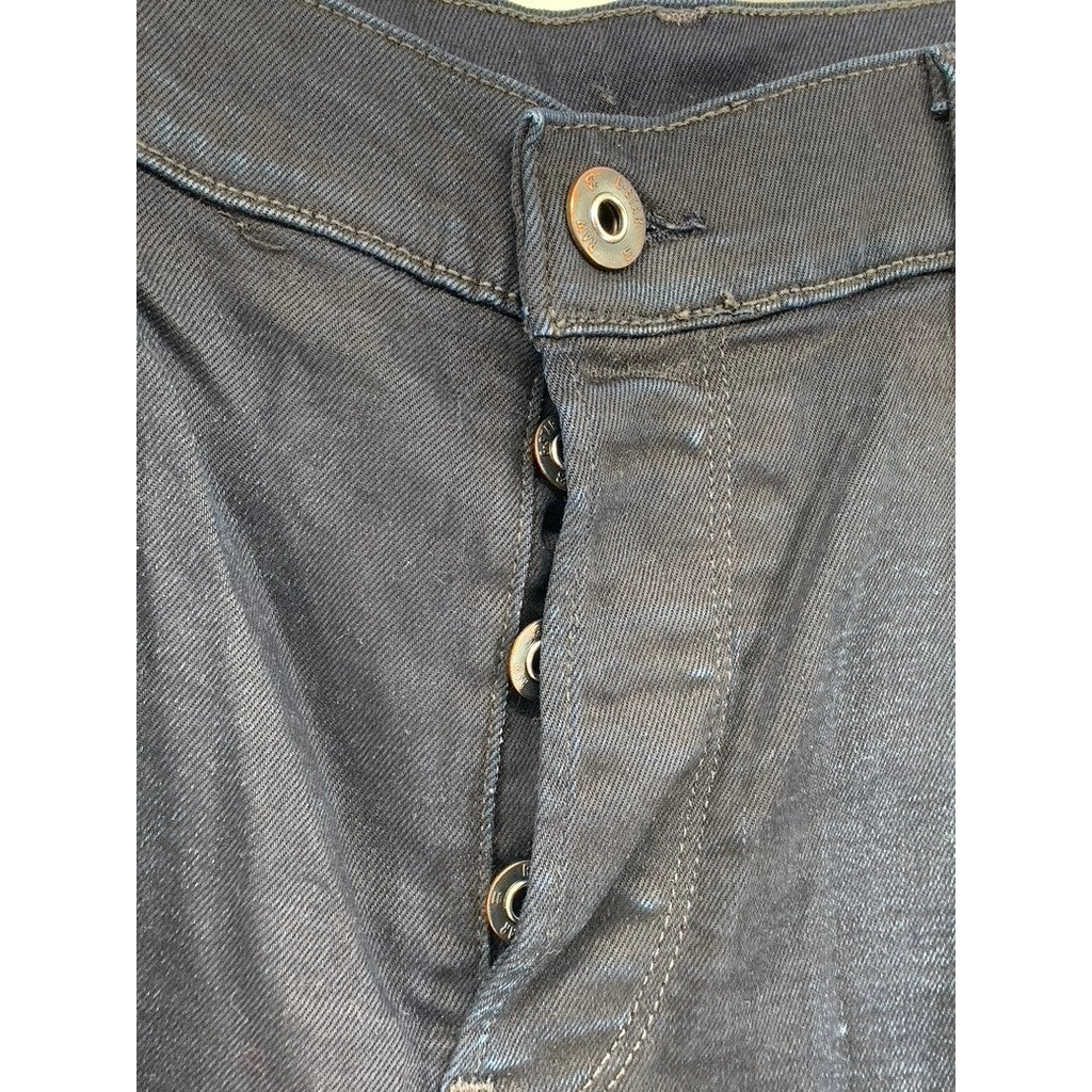 G-STAR RAW Men's Indigo Denim 3301 Slim-Leg Button-Fly Jeans SZ 36X32