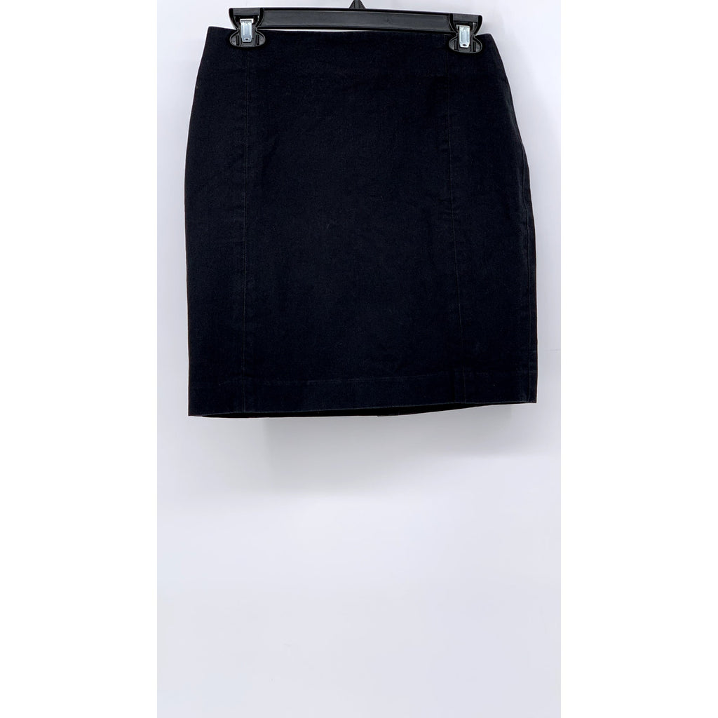 BANANA REPUBLIC Women's Petite Black Solid Straight Mini Skirt SZ 0P