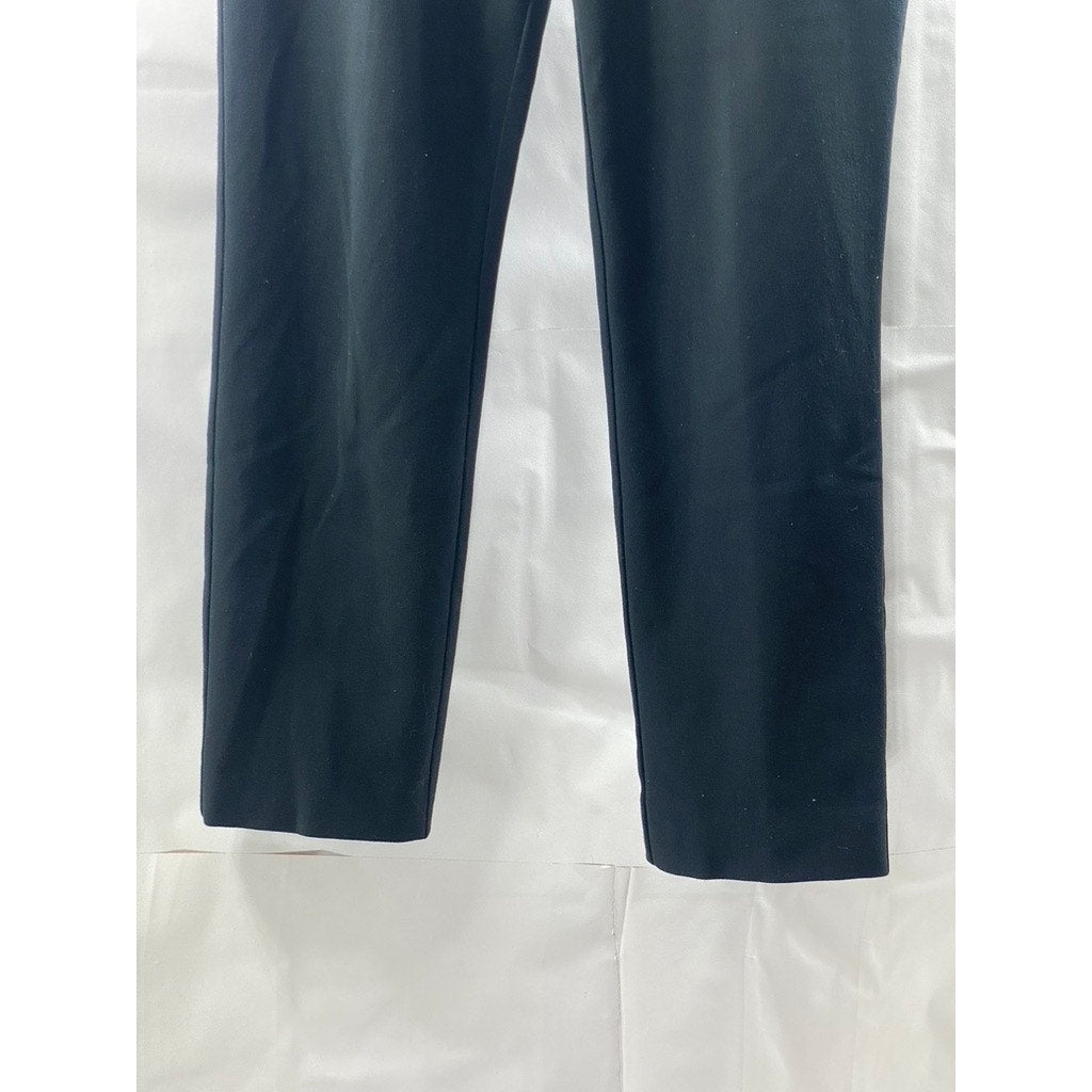 EXPRESS WORLD BRAND Women's Black Solid Straight Leg Stretch Dress Pant SZ S