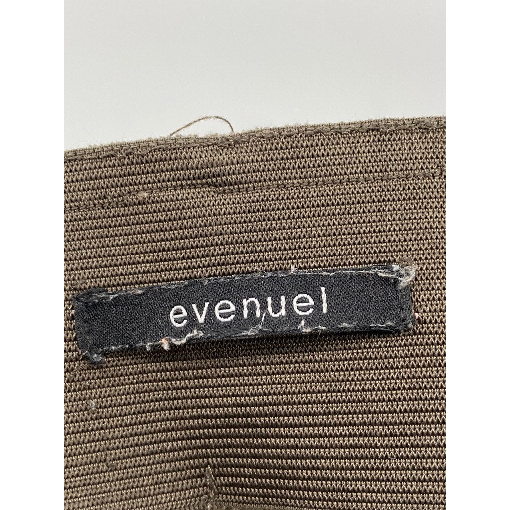EVENUEL Women's Brown Corduroy Pull-On Wide-Leg Pocketless Pants SZ 14/15