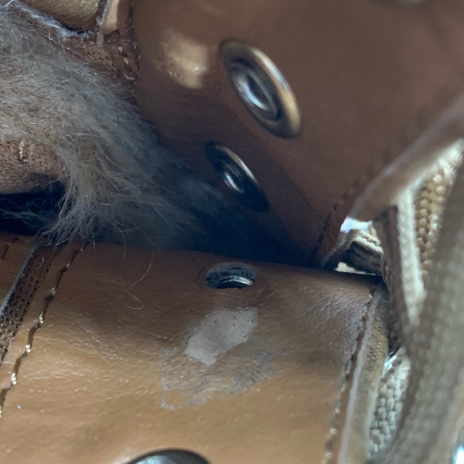 SUN+STONE Women's Tan Orlaa Faux-Fur Cold Weather Lug Sole Boots SZ 8