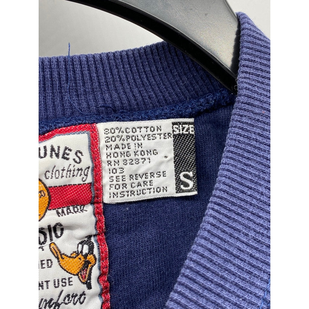 LOONEY TUNES Women’s Vintage Navy Blue Merrie Melodies Graphic Sweatshirt SZ S