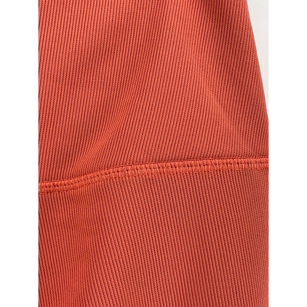MODERN BALANCE Women's Orange RIbbed Cropped Leggings SZ L