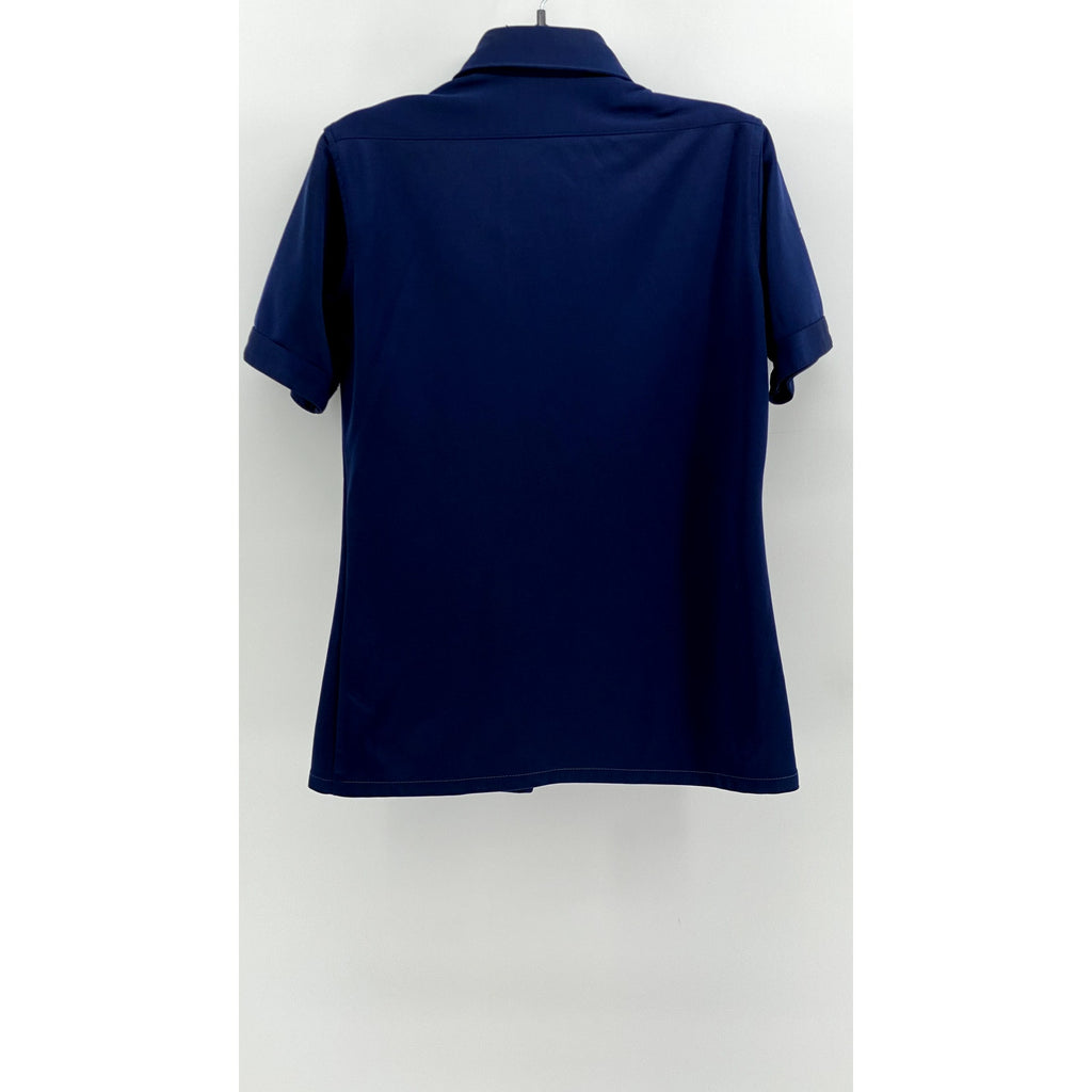 JCPENNY Men's Vintage Navy Button-Up Short Sleeve Shirt SZ M