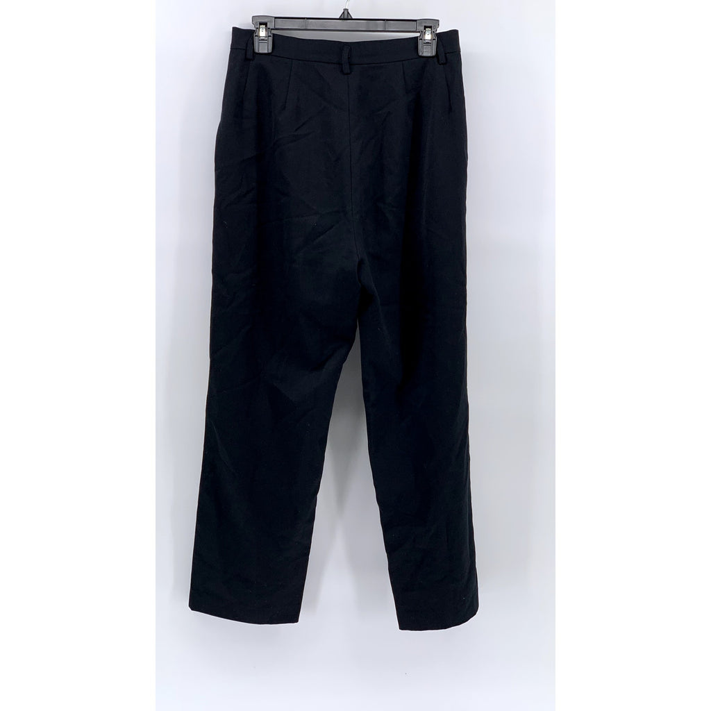 UNBRANDED Women's Black Pleated Straight Pants SZ M