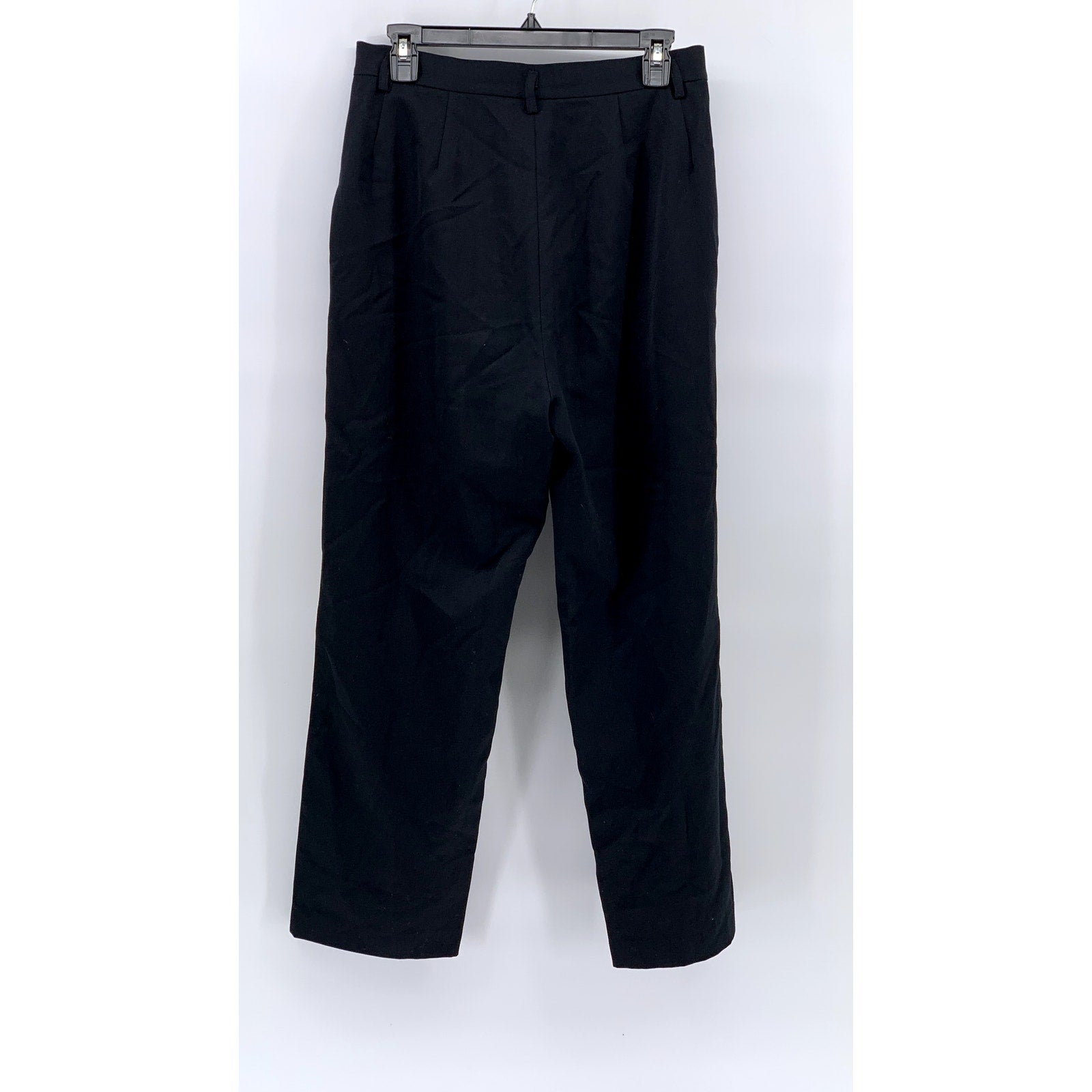 UNBRANDED Women's Black Pleated Straight Pants SZ M