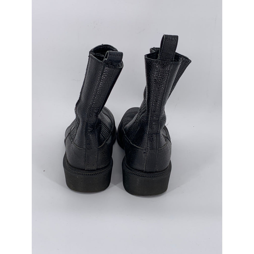 DR. MARTENS Women's Black Solid Eleanore Pull-On Ankle Chelsea Boots SZ 10