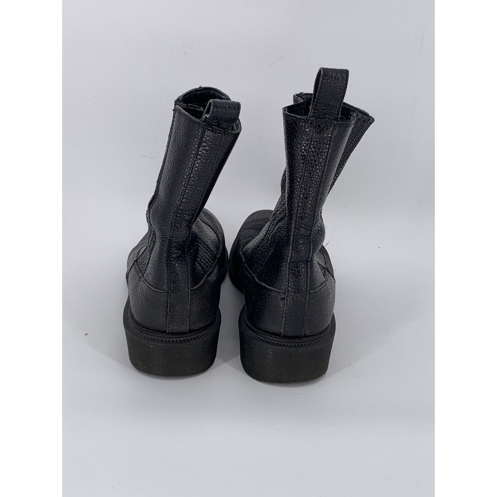 DR. MARTENS Women's Black Solid Eleanore Pull-On Ankle Chelsea Boots SZ 10