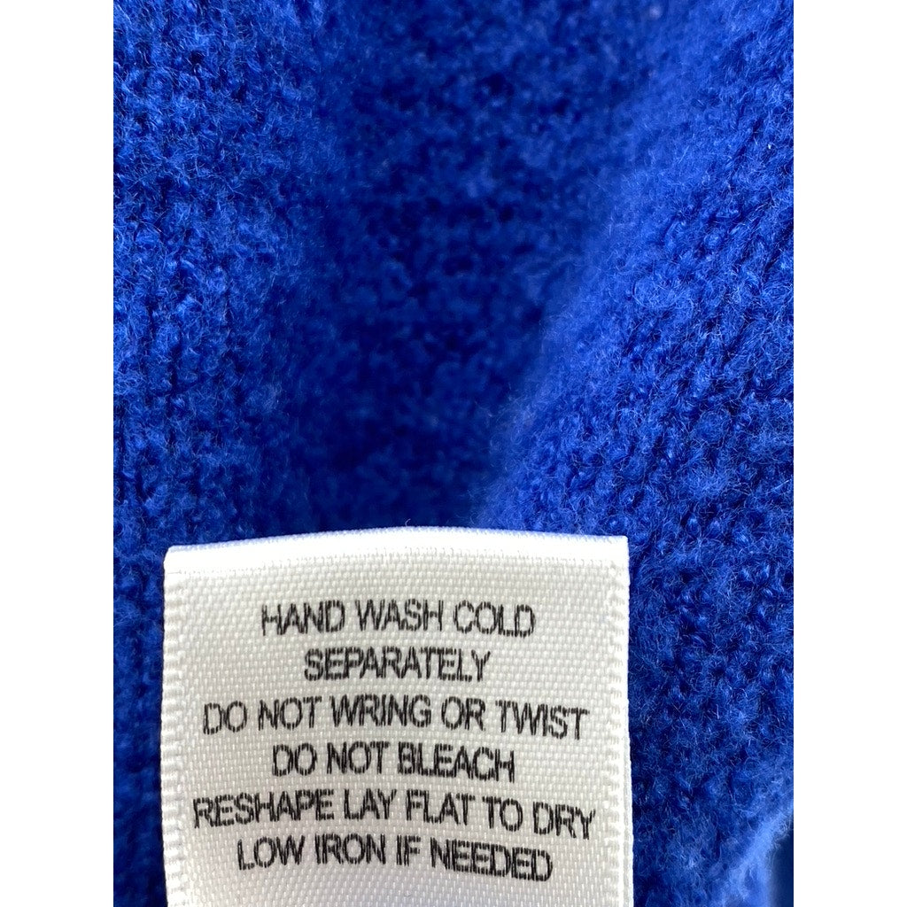 SKIES ARE BLUE Women's Royal Blue V-Neck Soft Knit Pullover Sweater SZ XS