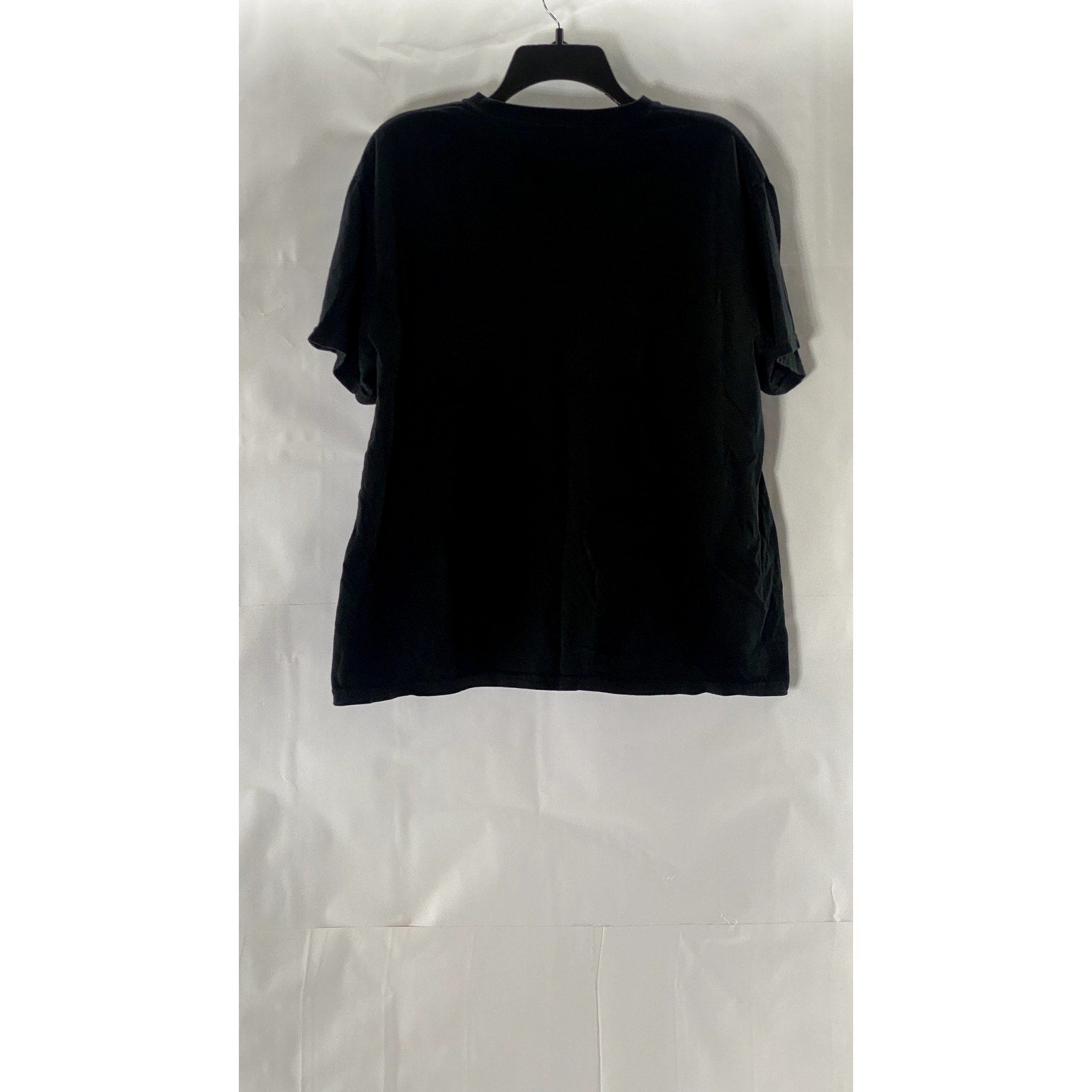 ECONSCIOUS Women's Black Warning No Small Talk Allowed Crewneck T-Shirt SZ L