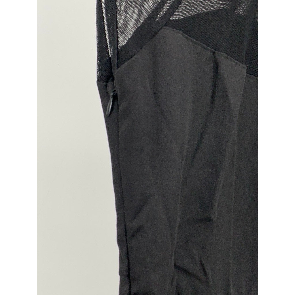 SHEIN Women's Black Mesh Sleeveless A-Line Midi Dress SZ 6