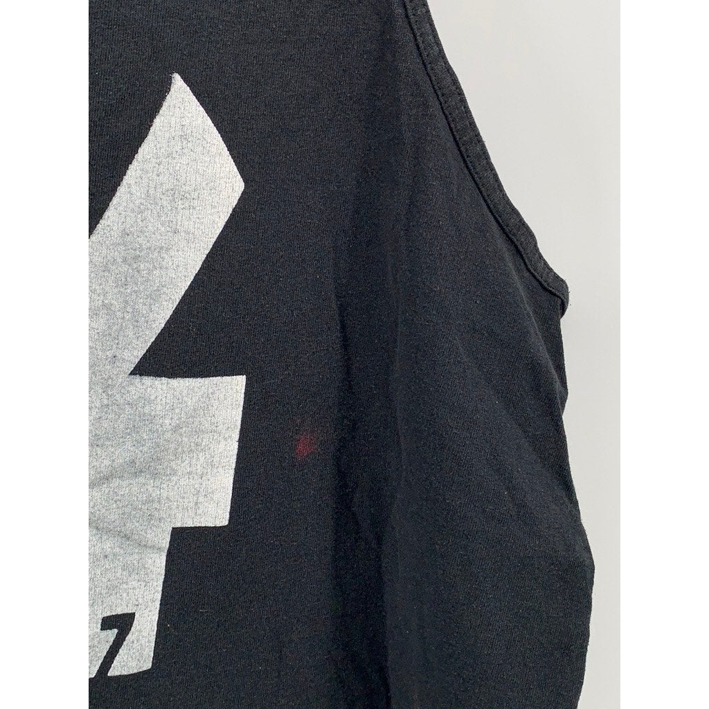 GILDAN Men’s Black Breakfast Club Logo Tank SZ XL
