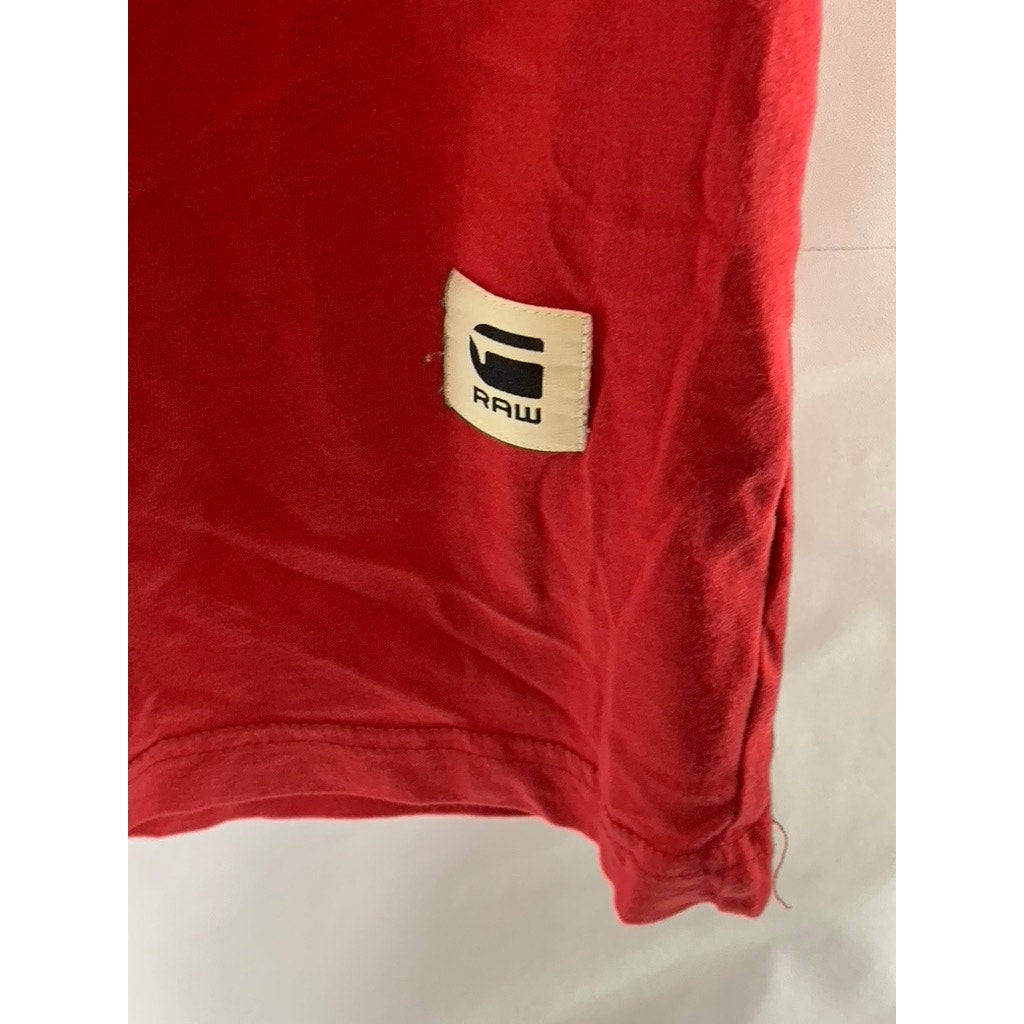 G-STAR RAW Men's Red Uniform Of The Free Graphic Short Sleeve T-Shirt SZ S
