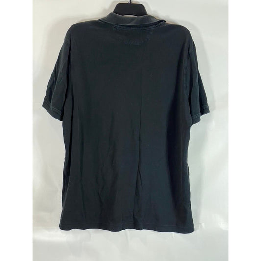 BANANA REPUBLIC Men's Black Solid Short Sleeve Dress Polo SZ XL