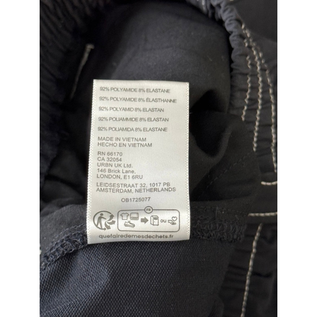 URBAN OUTFITTERS Women's Black Nylon Skate Fit Straight-Leg Carpenter Pants SZ M