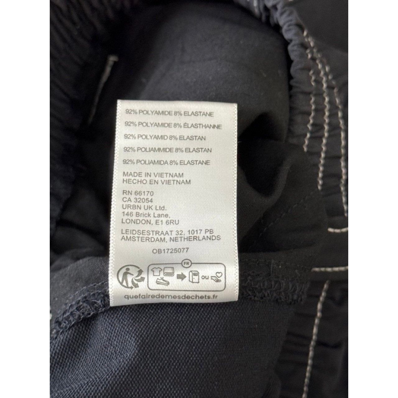 URBAN OUTFITTERS Women's Black Nylon Skate Fit Straight-Leg Carpenter Pants SZ M