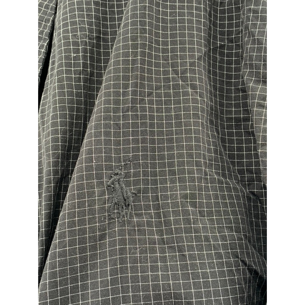 POLO RALPH LAUREN Men's Black Gingham Robe SZ S/M