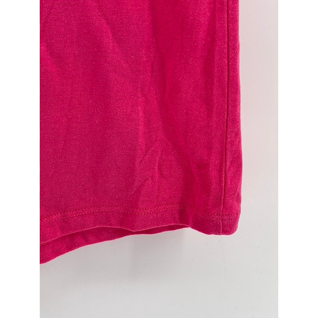 SANRIO Women's Fuchsia V-Neck Hello Kitty Graphic Short Sleeve Top SZ S