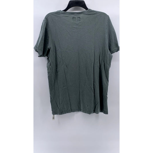 BOWERY NYC Men's Green Crewneck World Tour 91' Graphic Short Sleeve T-Shirt SZ M
