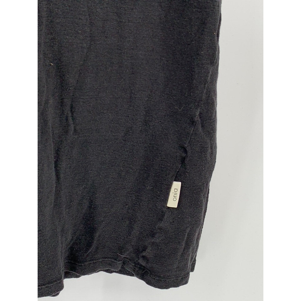 ONIA Men's Black Solid Linen Lightweight Crewneck Short Sleeve T-Shirt SZ XL