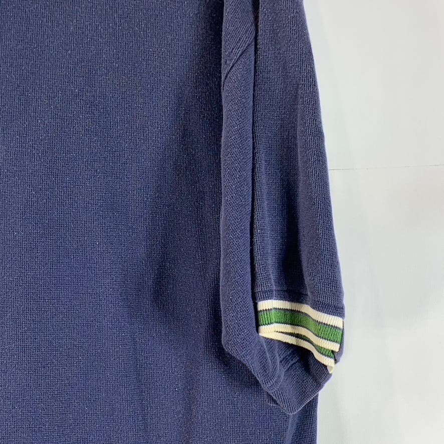 TOMMY HILFIGER Men's Navy Vintage Short Sleeve Polo Shirt SZ L