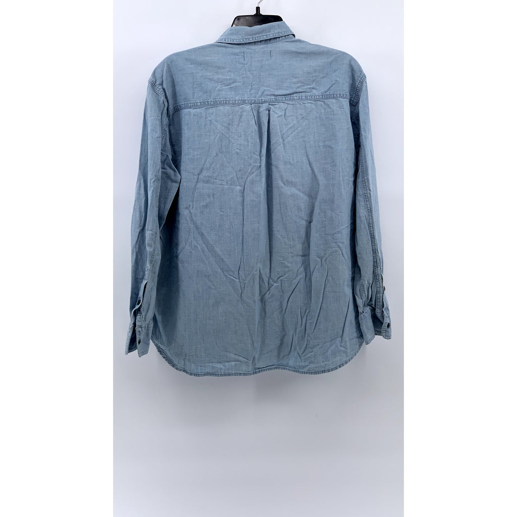 MADEWELL Women's Blue Chambray Button-Up Long Sleeve Workshirt SZ M