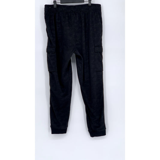 90 DEGRESS By REFLEX Men's Black Camo Print Drawstring Jogger Cargo Pant SZ L