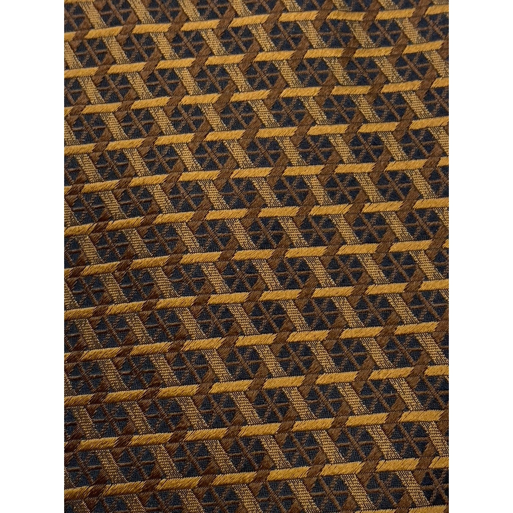 SALVATORE FERRAGAMO Men's Brown Printed Silk Tie SZ OS