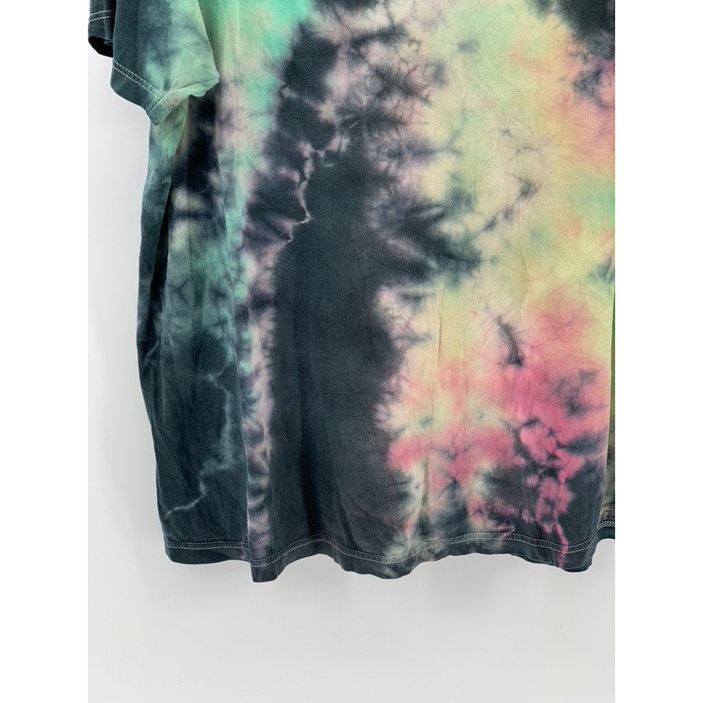 UNBRANDED Men's Multicolor Tie-Dye Crewneck Standard Short Sleeve T-Shirt SZ L