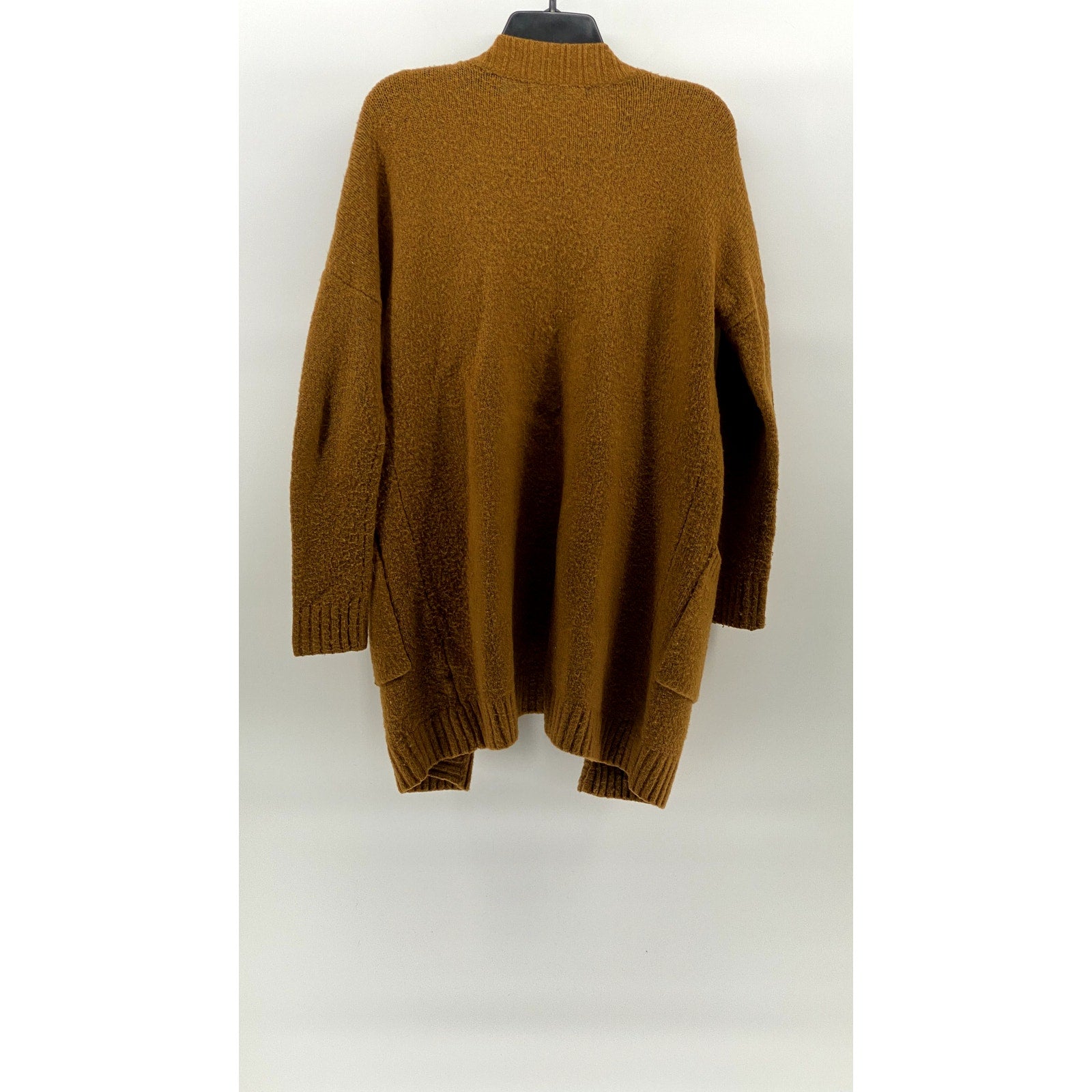 FOREVER 21 Women's Mustard Yellow Knit Wool-Blend Open-Front Cardigan SZ S