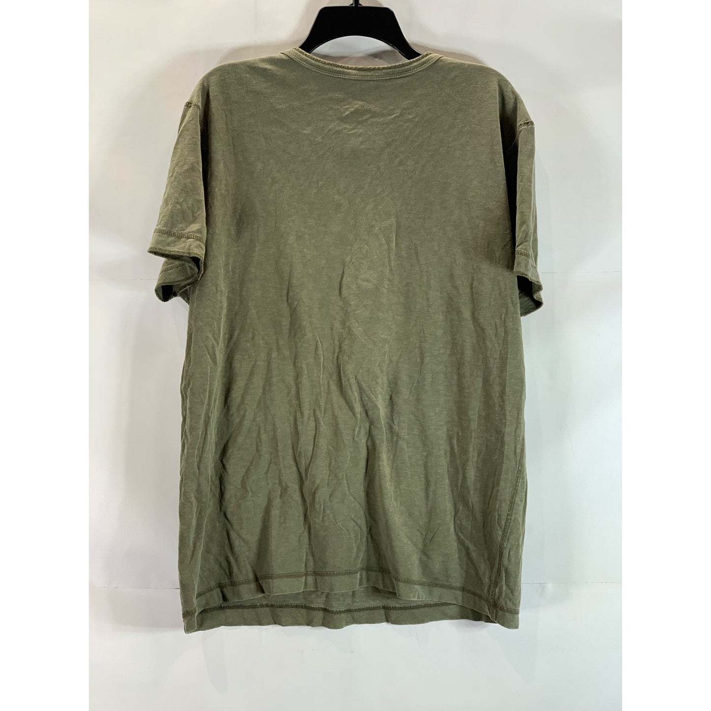 AMERICAN EAGLE Outfitters Men's Army Green Athletic-Fit Henley Shirt SZ XL