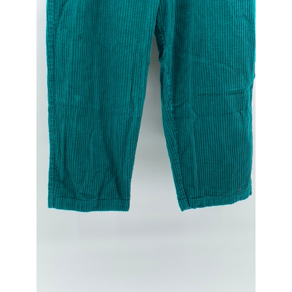 URBAN OUTFITTER Women's Emerald Green Corduroy Straight-Leg Cropped Pant SZ 32