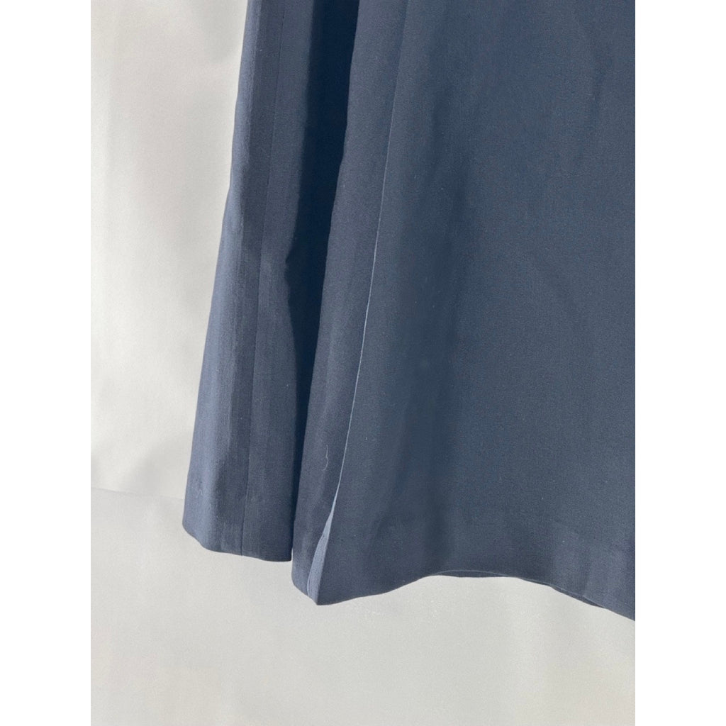 PIAZZA SEMPIONE Women's Blue Wool-Blend A-Line Knee-Length Skirt SZ 46(US10)