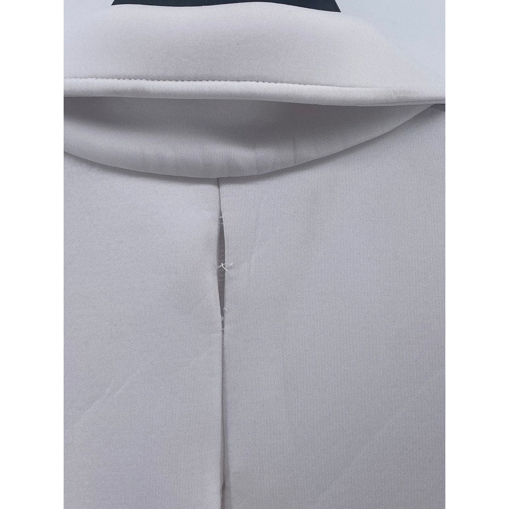 UNBRANDED Women's White Solid High Collar Button-Up Cropped Vest Top SZ S