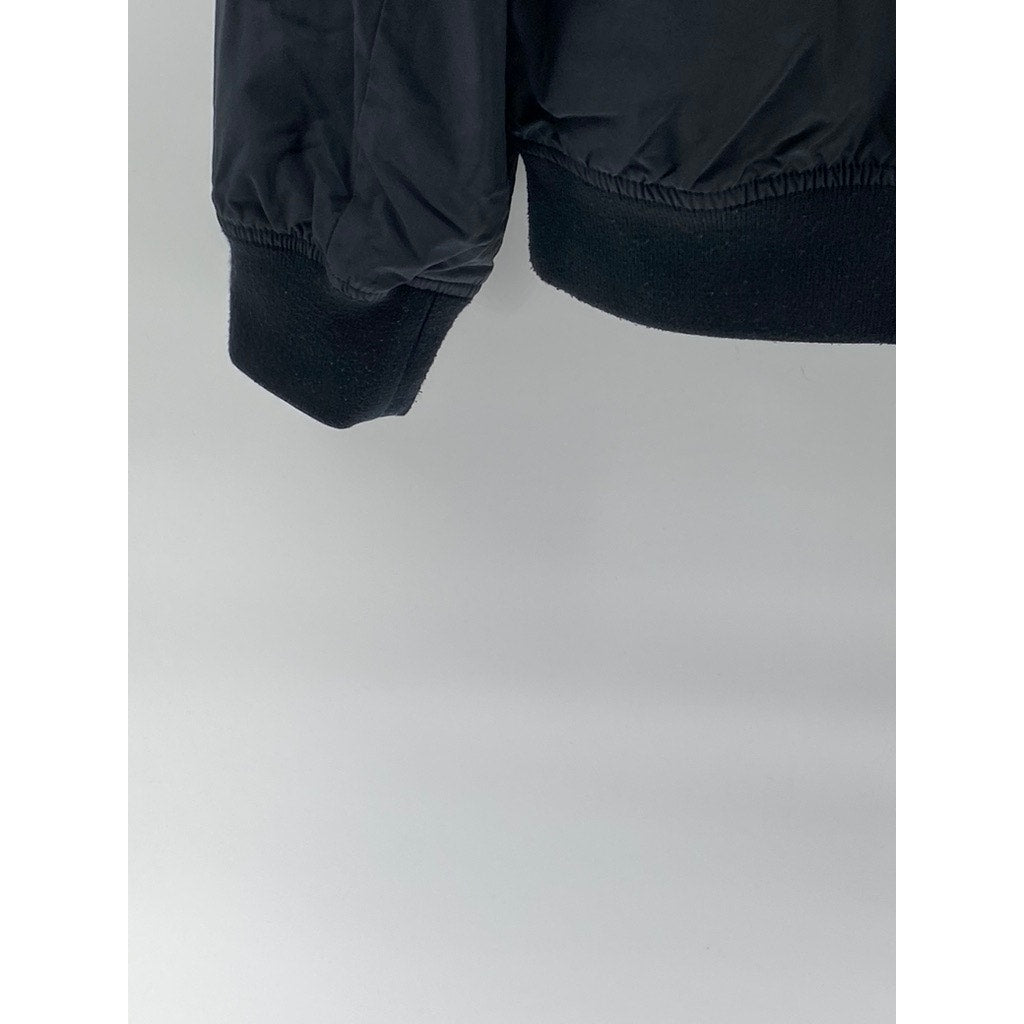 UNBRANDED Men's Navy Blue Mandarin Collar Long Sleeve Zip-Up Jacket SZ 2XL