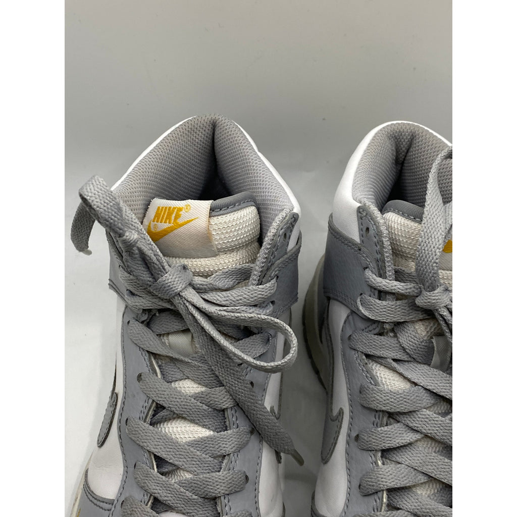 NIKE Youth Wolf Gray Marigold Lace-Up Dunk High Next Nature GS Sneakers SZ 6Y