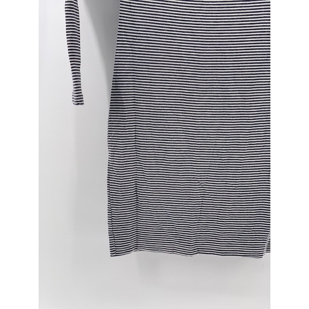 URBAN OUTFITTERS Women's Blue-White Striped Straight-Neck Bodycon Dress SZ XS