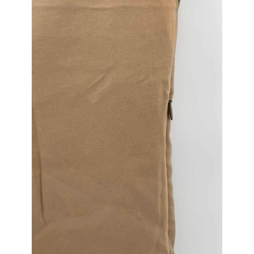 BALLY Women's Tan Pleated Short Sleeve Dress SZ US4