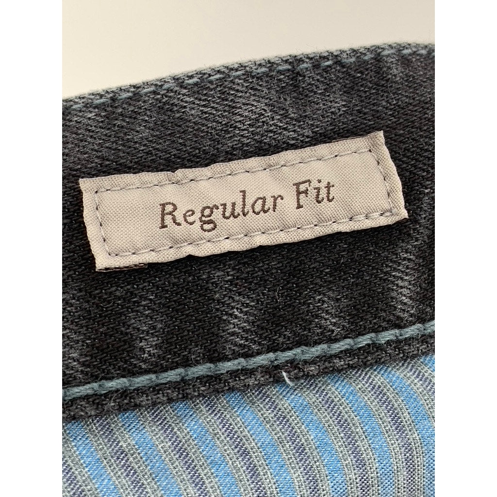 CANALI Men's Washed Black Regular-Fit Straight-Leg Five Pocket Jeans SZ 50(US34)