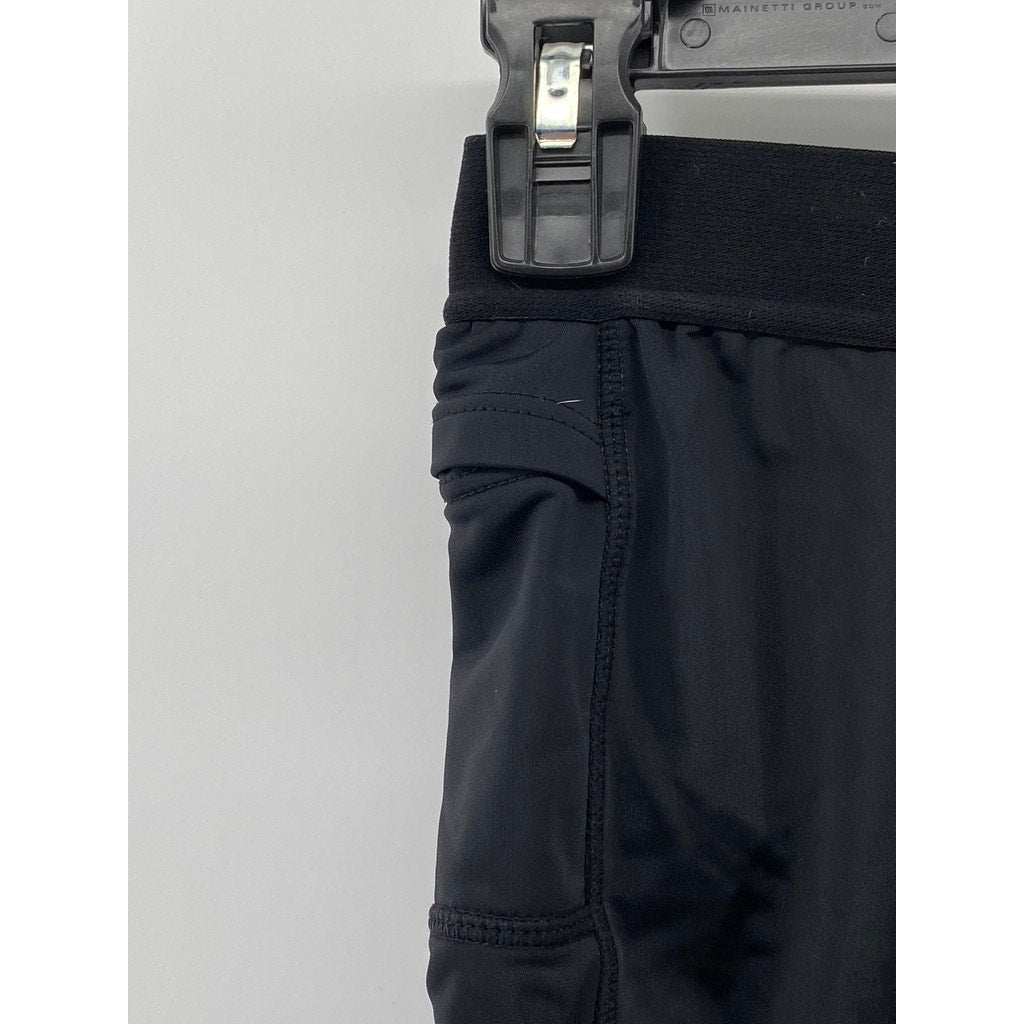 THE BRO Men's Black Pull-On Padded Activewear Cycling Shorts SZ S