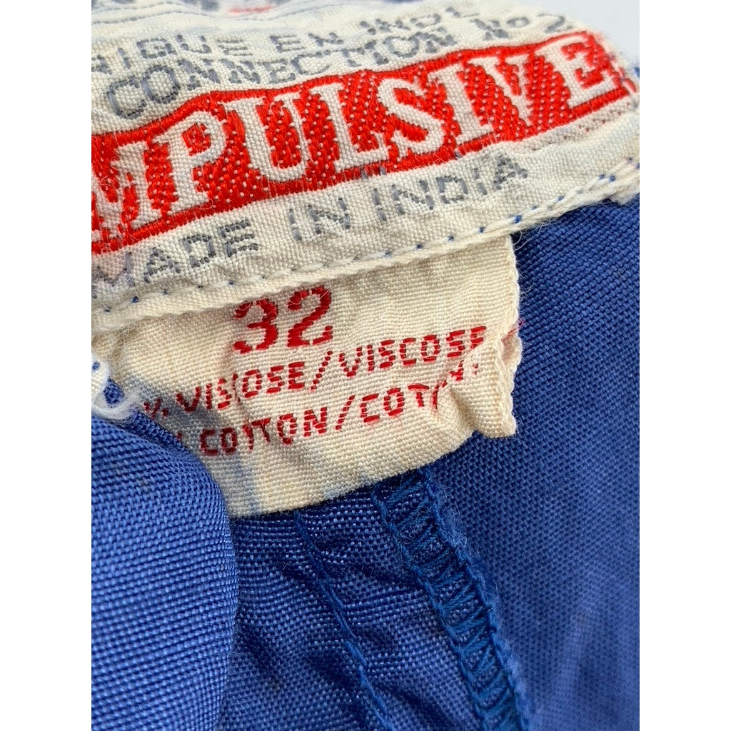 FRENCH CONNECTION NO. 2 COMPULSIVE Men's Vintage Blue Cotton Blend Pants SZ 32